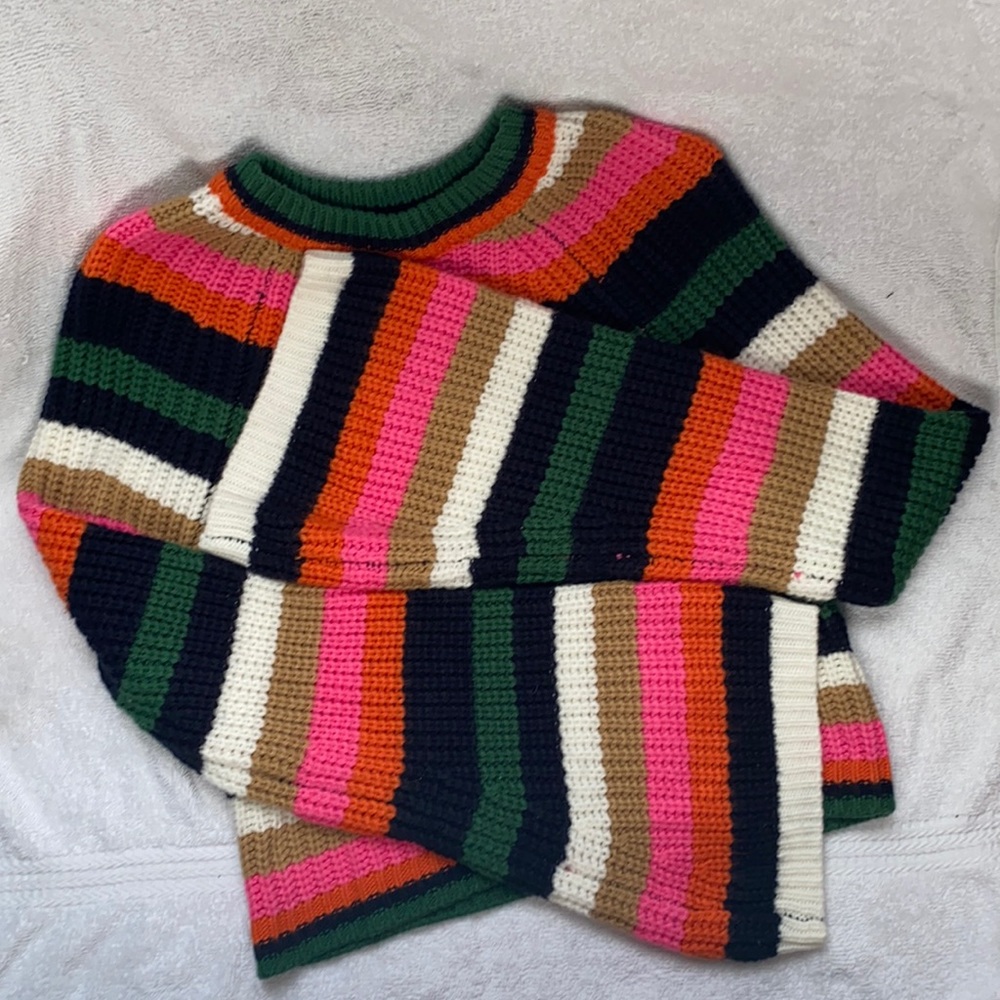 Charlotte Russe striped bell sleeve sweater